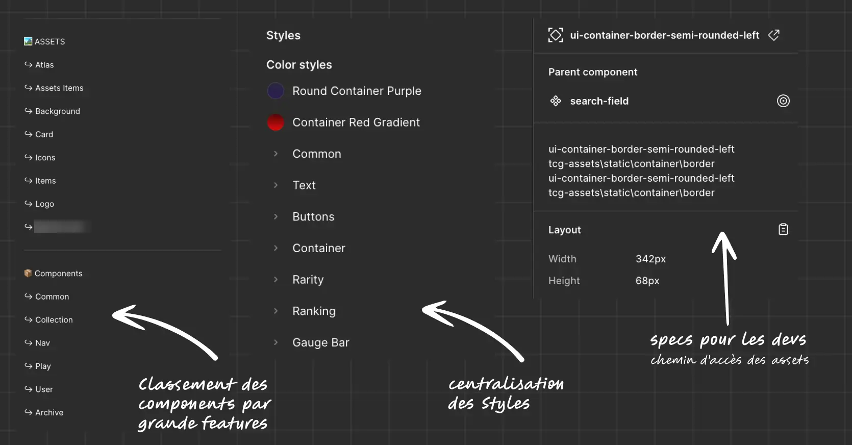 Nouvelle structure des projets design
